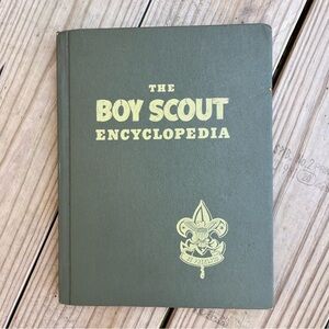 The Boy Scout Encyclopedia Vintage Hard Cover Book Green First Edition 50s Flaw